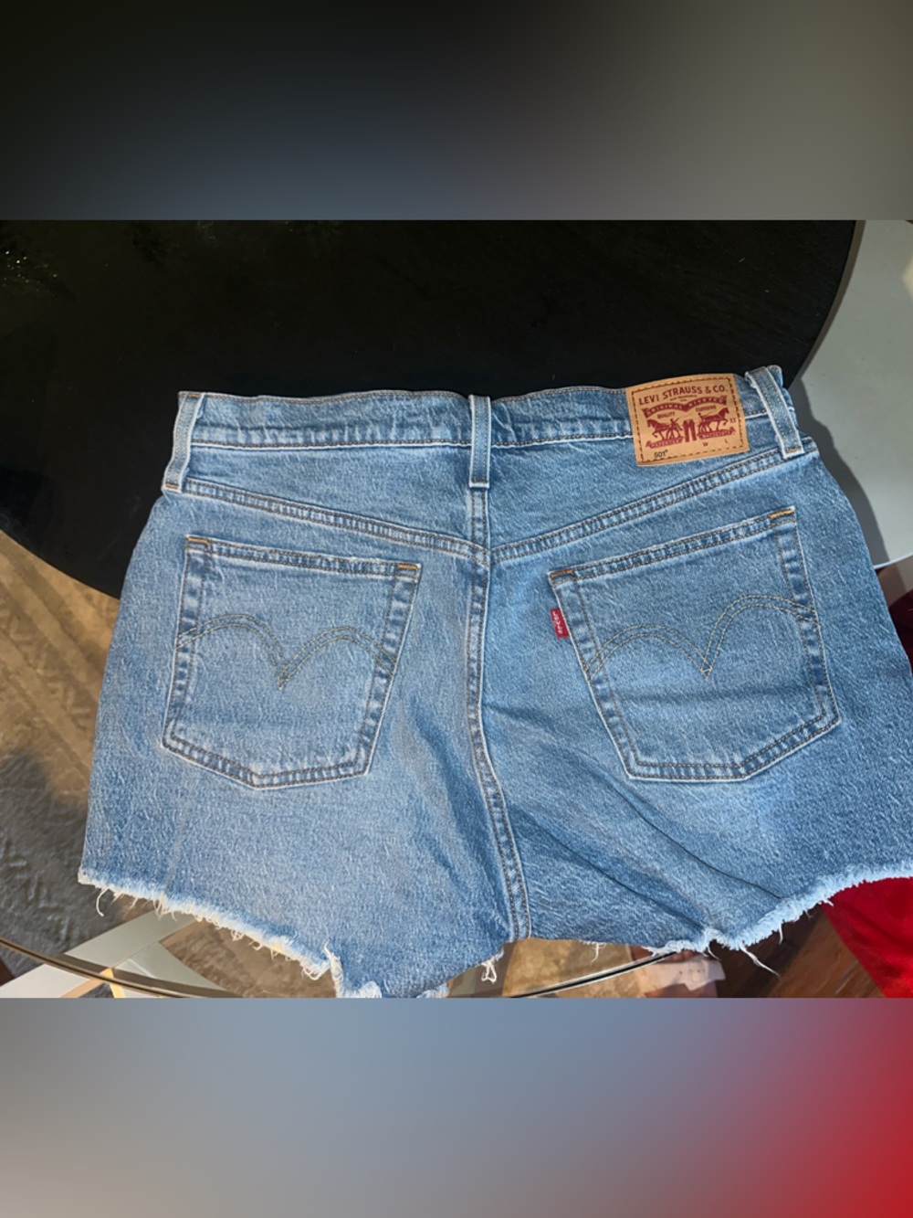 Levi's Light Blue Denim Cutoff Jean Shorts